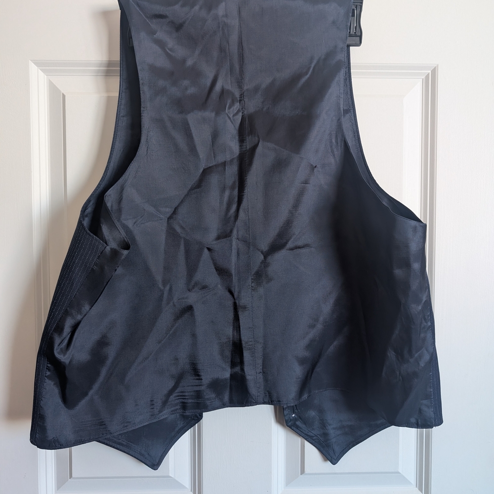 FLAW Navy Blue Vest with Lace Accents Western Cowboy Costume Charms - Picture 7 of 10